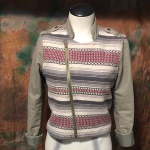 American Eagle Cropped Tribal Print Jacket